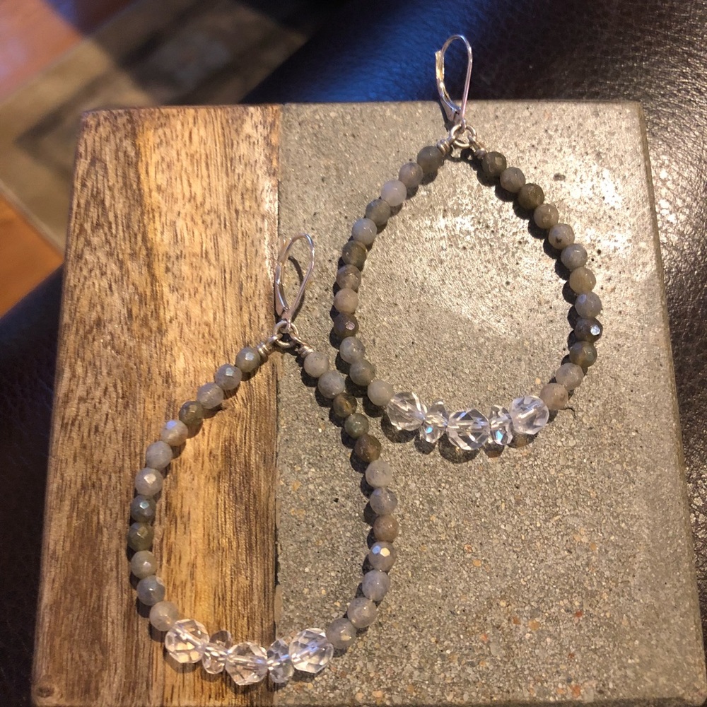 Labradorite earrings